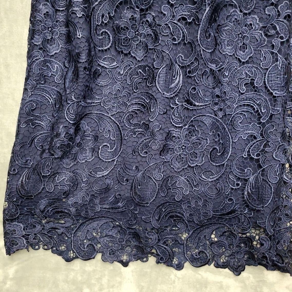Vintage Floral Crocheted Dress Womens L Blue Lace Overlay Whimsigoth Witchy Y2K Retro Dress Size L / US 10 / IT 46 - 4 Thumbnail