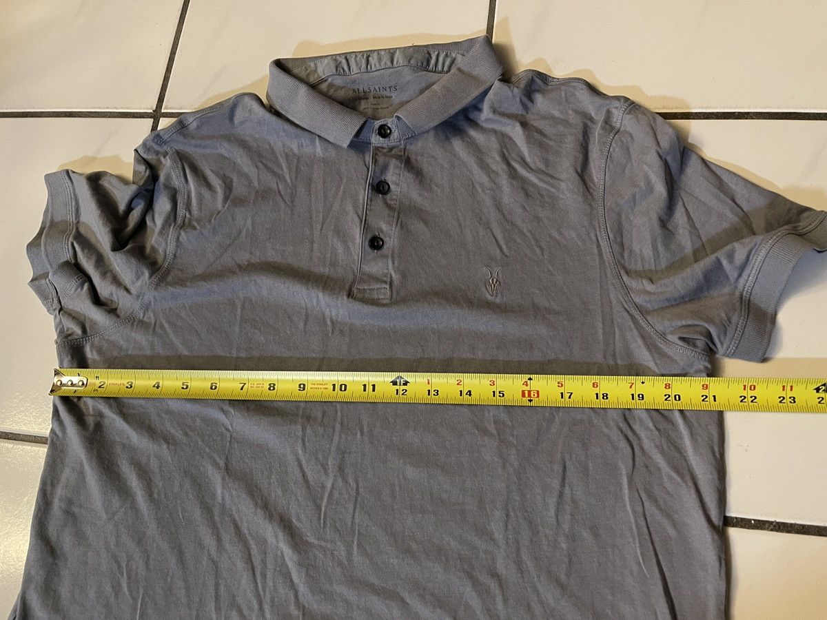 Allsaints All Saints Shirt Gray Blue Polo Ramskull Mens XL Slim Fit Size US XL / EU 56 / 4 - 5 Thumbnail