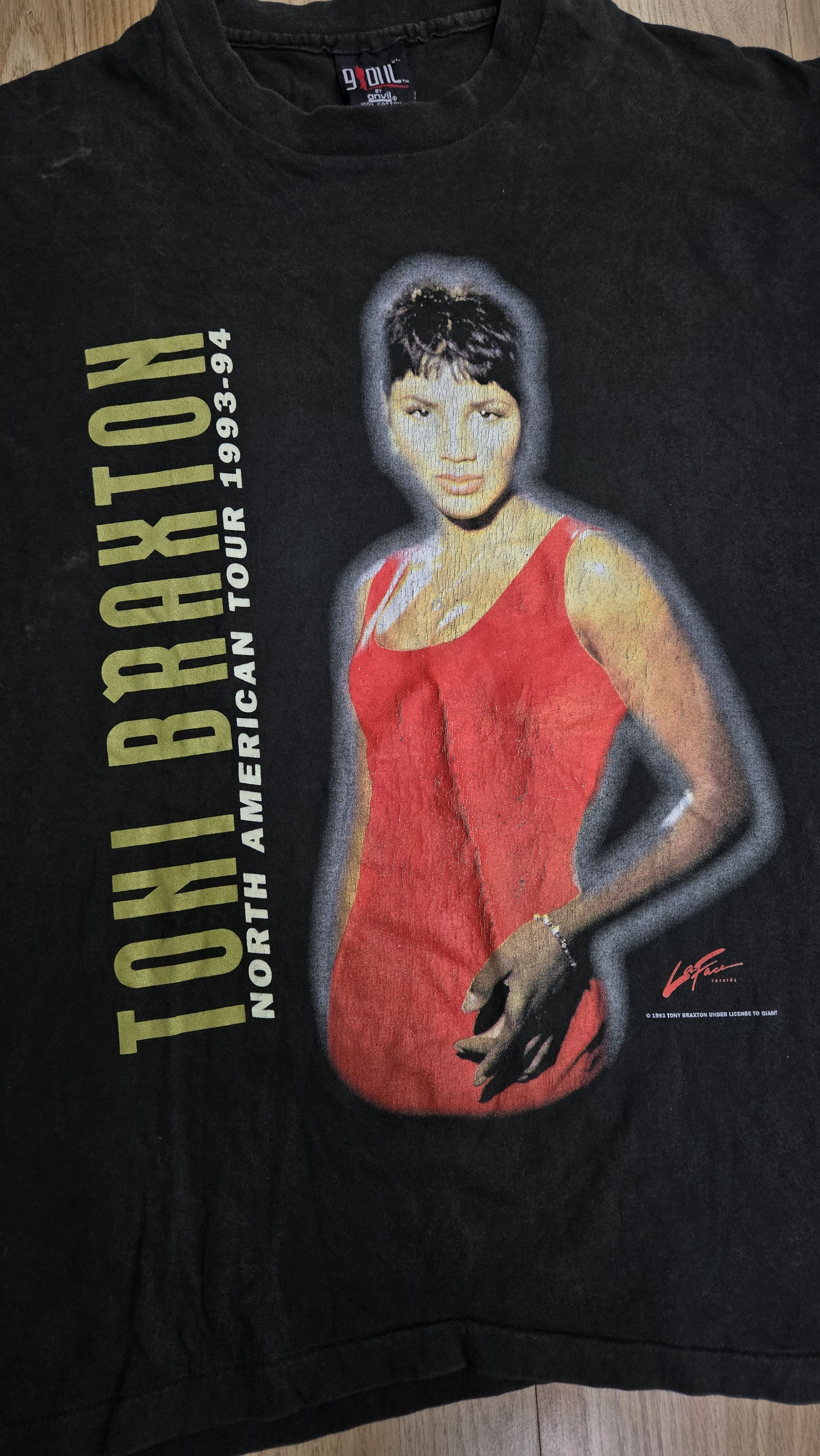 Vintage Vintage 1993 Tony Braxton Tour T-shirt size Size US L / EU 52-54 / 3 - 2 Thumbnail