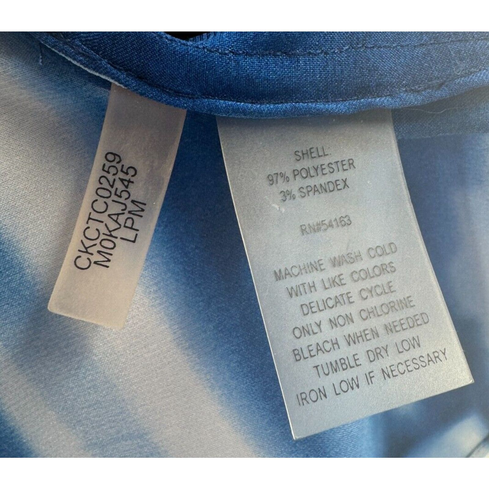 Calvin Klein Calvin Klein Retro Modern Blue White Tie Dye Stripe Shirt L Size L / US 10 / IT 46 - 10 Thumbnail