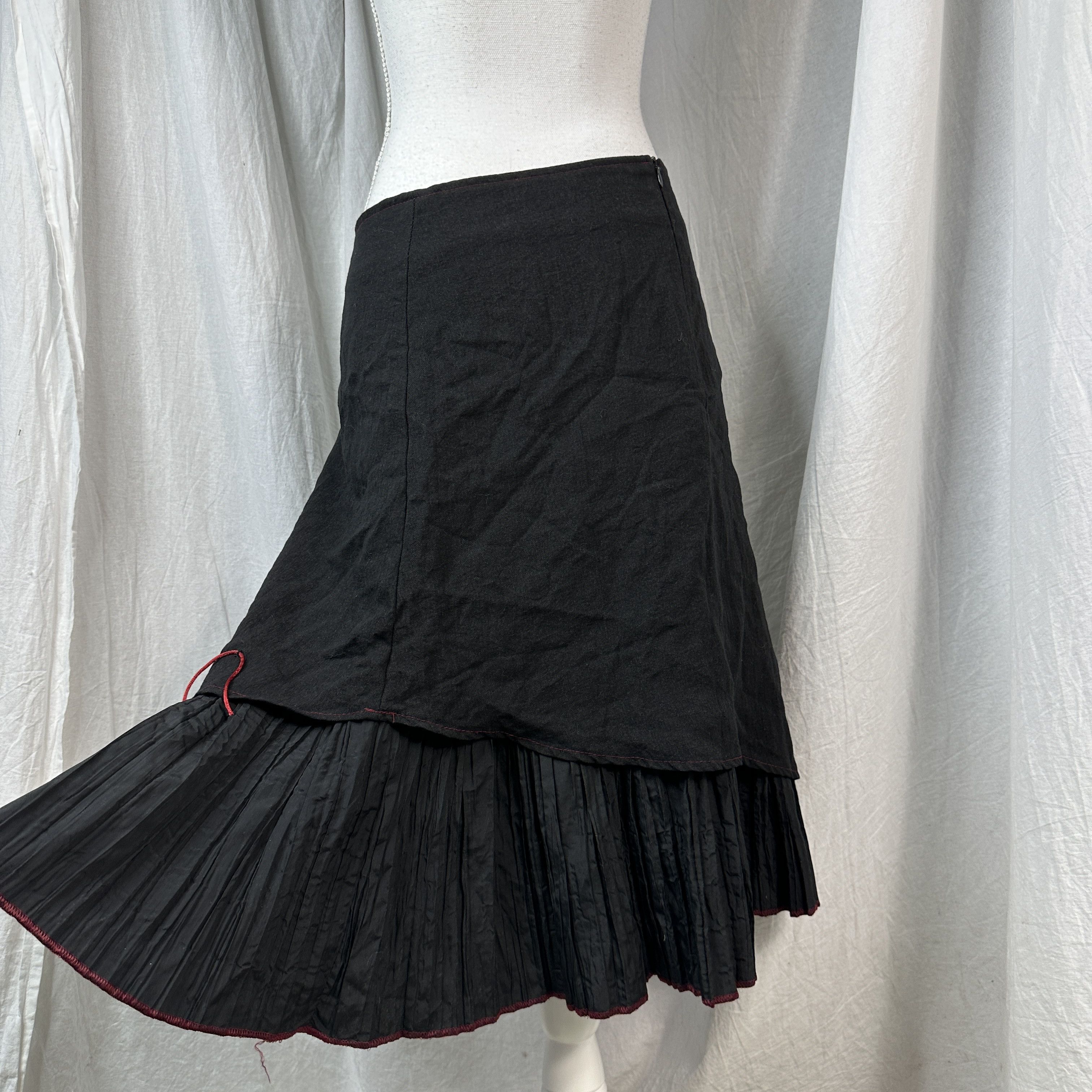 Vintage Vintage Layered Y2K Avant Garde Casual Archive Midi Skirt Size 26" / US 2 / IT 38 - 8 Thumbnail