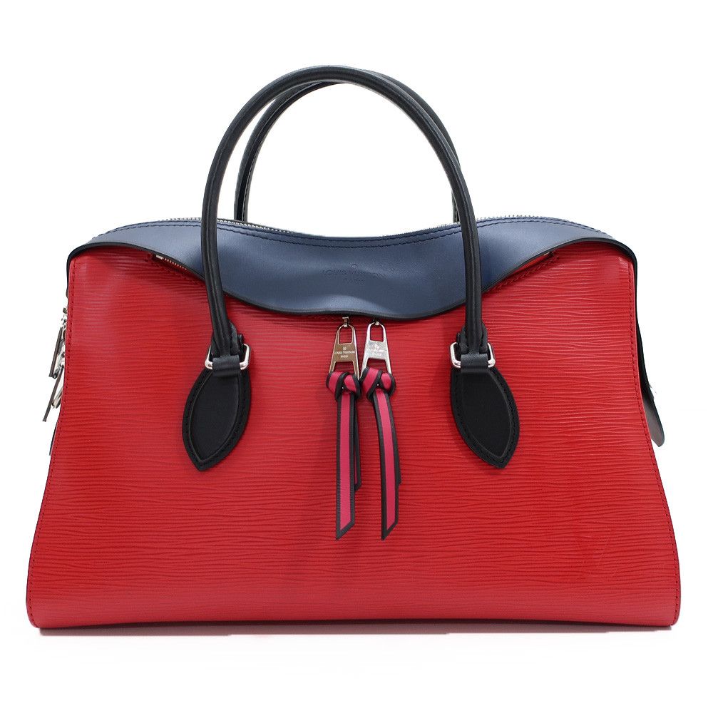 image of Louis Vuitton Tuileries Shoulder Bag Epi Leather Red Navy, Women's