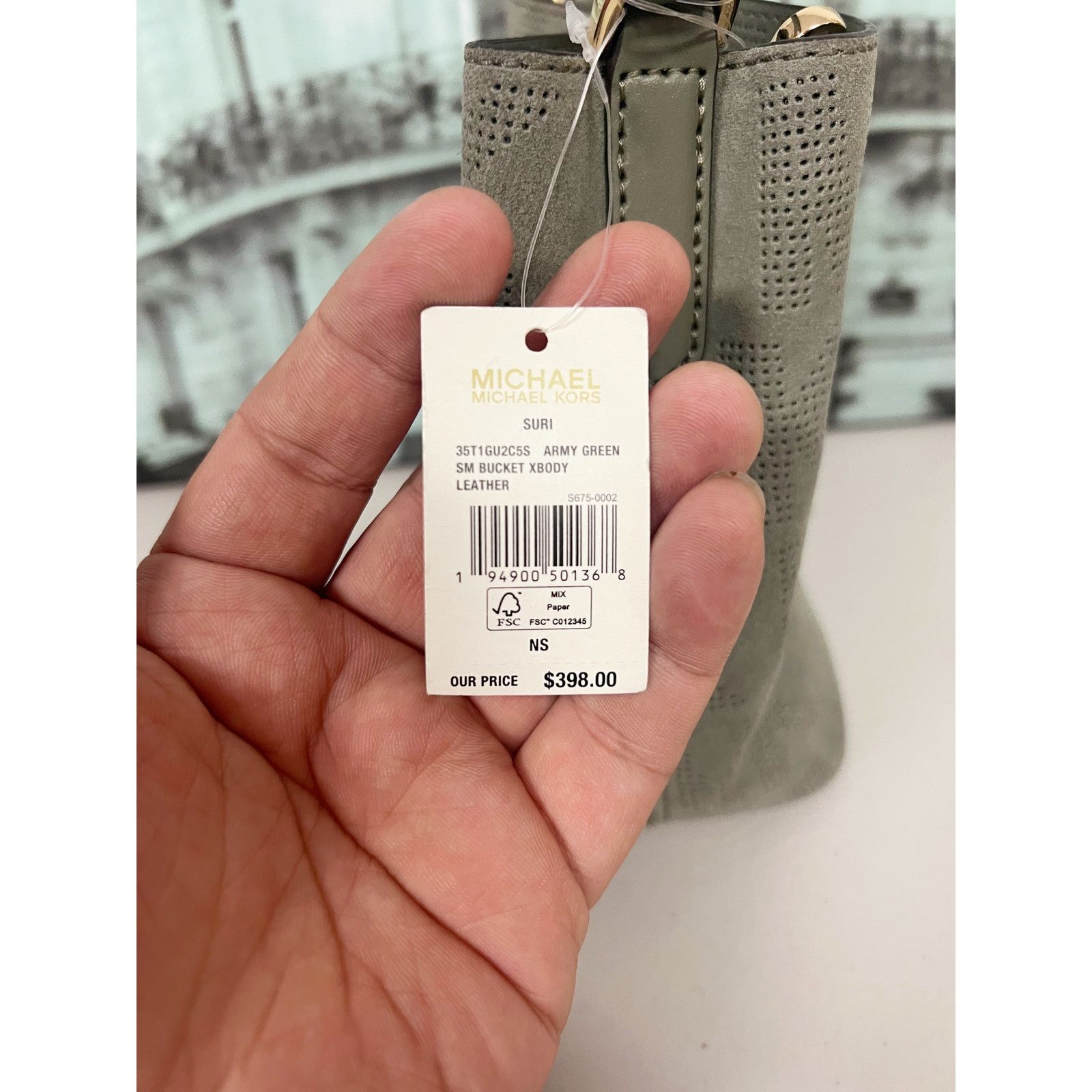 Michael Kors Michael Kors 35T1GU2C5S Suri Small Logo Perforated Suede Size ONE SIZE - 7 Thumbnail