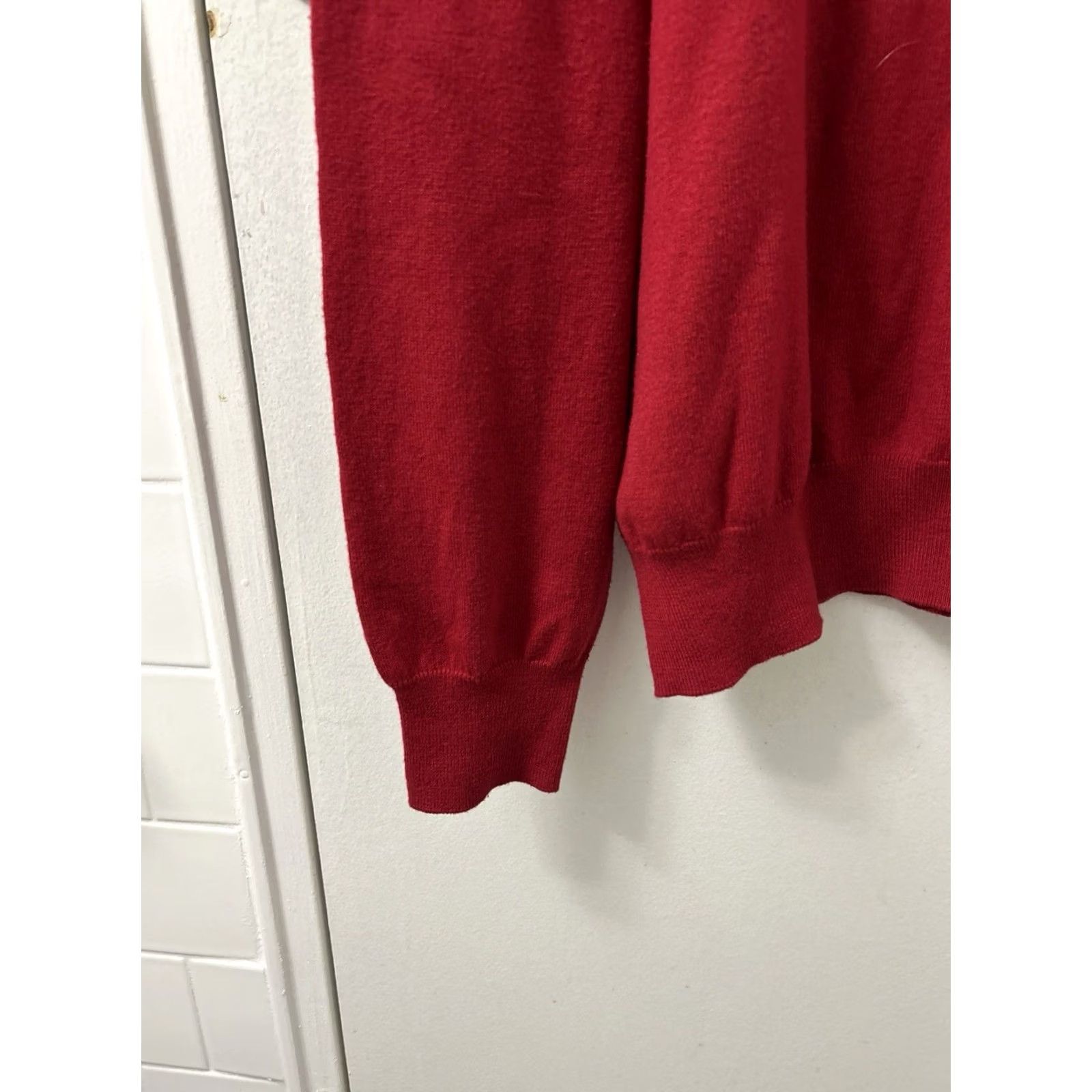 Orvis ORVIS Sweater Mens XL Red V Neck Silk Cashmere Blend Pullover L/S Size US XL / EU 56 / 4 - 6 Thumbnail