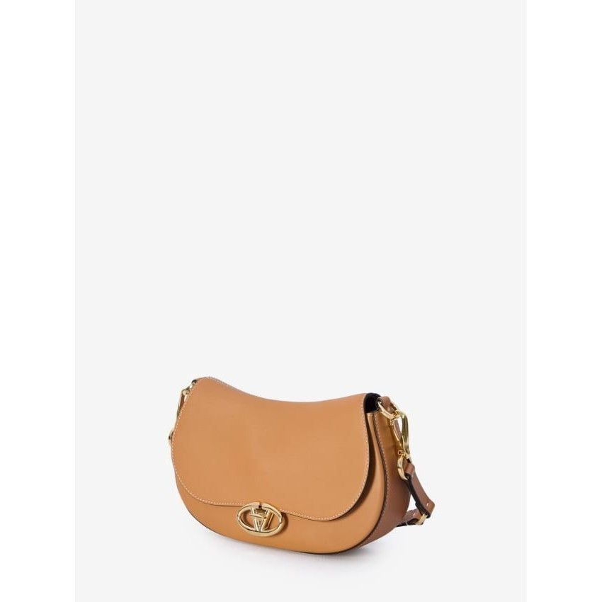 Valentino VALENTINO GARAVANI Ohval Small Brown Leather Shoulder Bag Ne Size ONE SIZE - 2 Thumbnail