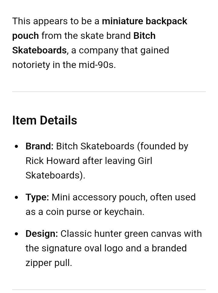 Vintage Vintage rare bitch skateboard mini backpack green Size ONE SIZE - 7 Thumbnail