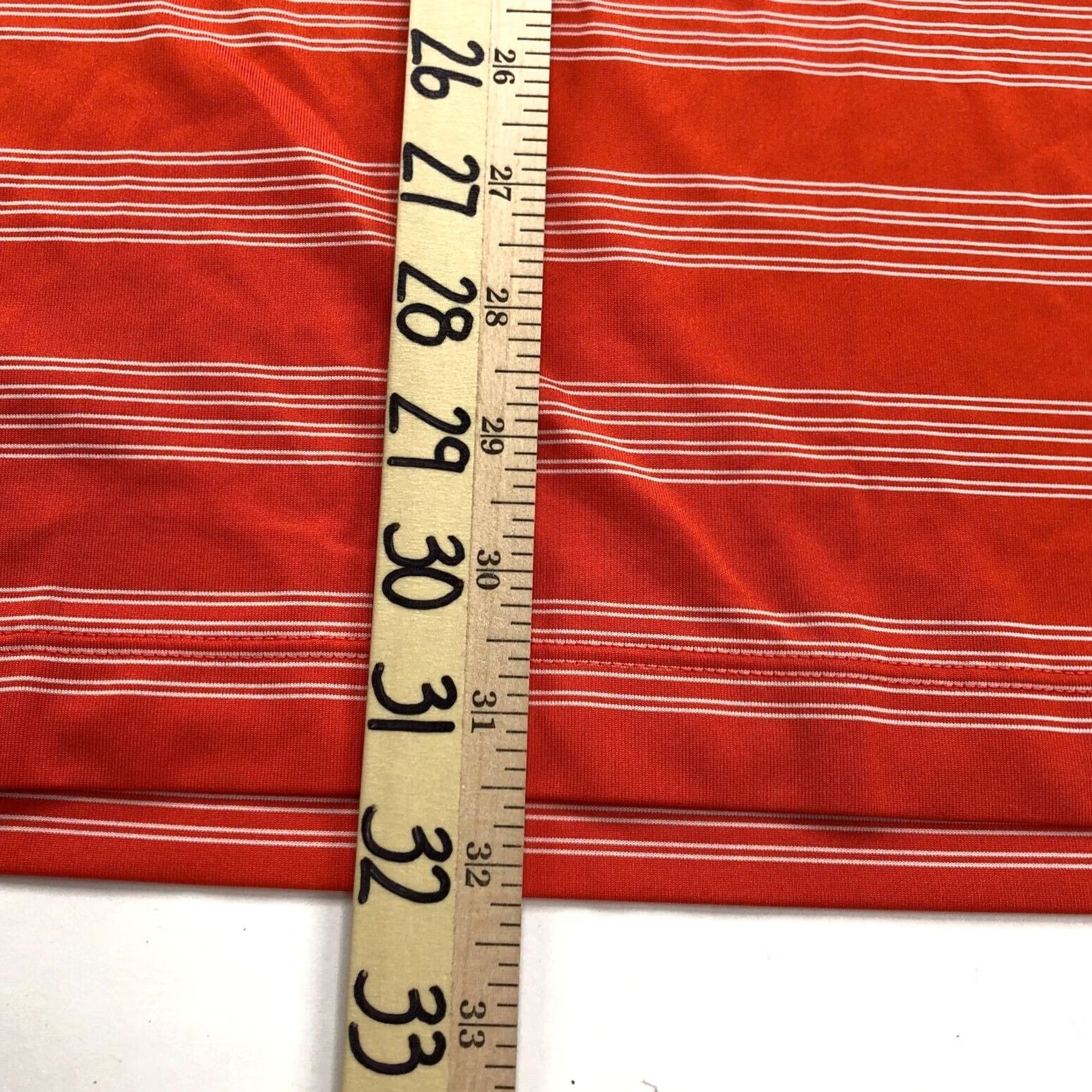 Nike VINTAGE Nike XXL TOUR PERFORMANCE Dri Fit Golf SS Button Polo Striped Shirt Orange MINT Size US XXL / EU 58 / 5 - 4 Thumbnail