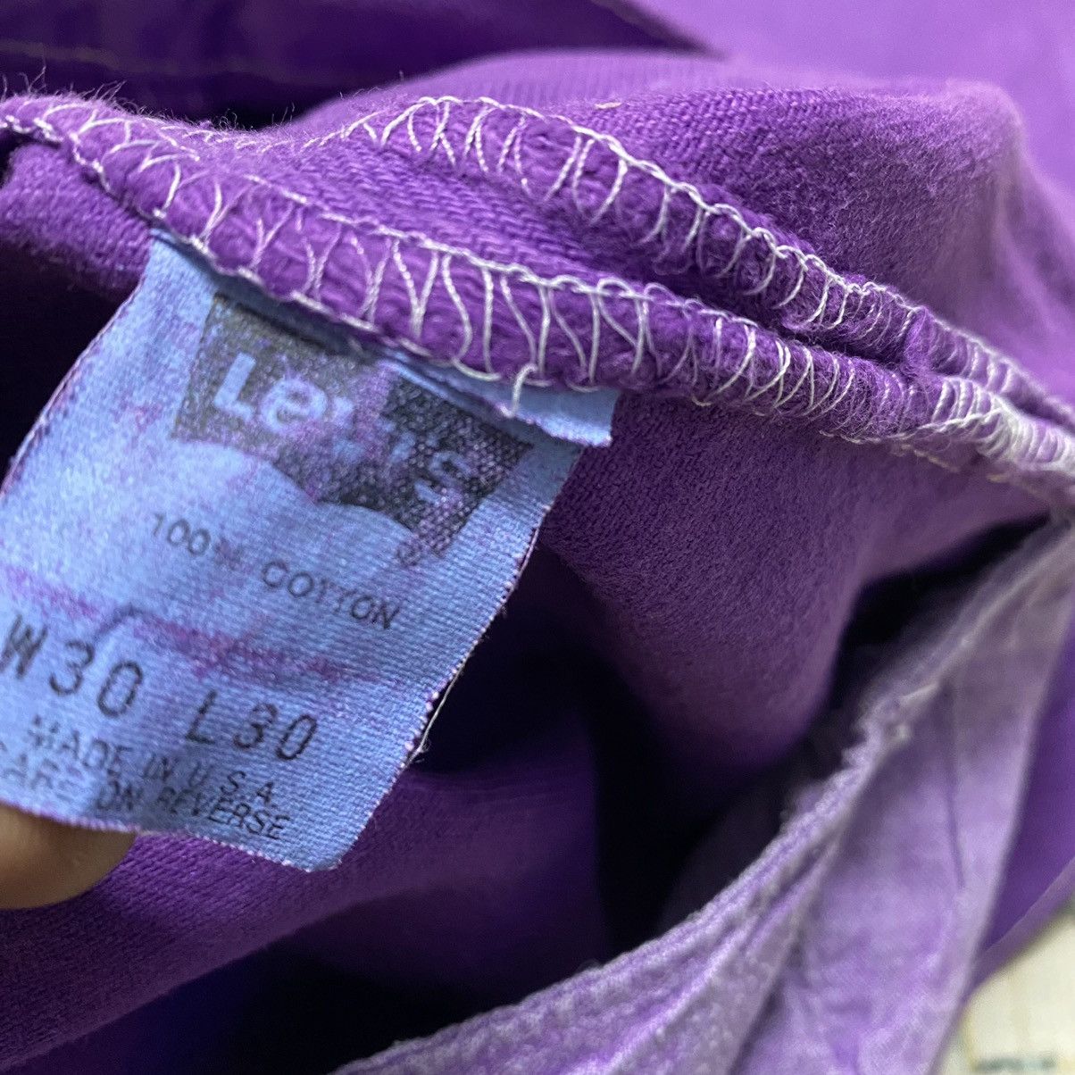Levi's Vintage 90s Levis 501 Purple Denim Jeans Size US 29 - 20 Thumbnail