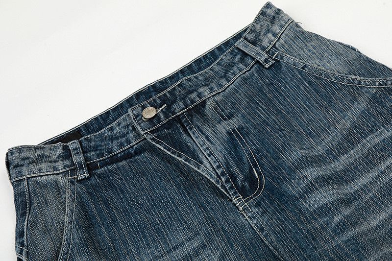 Vintage Retro Men's Loose Straight Leg Distressed Curved Jeans y2k Size US 32 / EU 48 - 3 Thumbnail