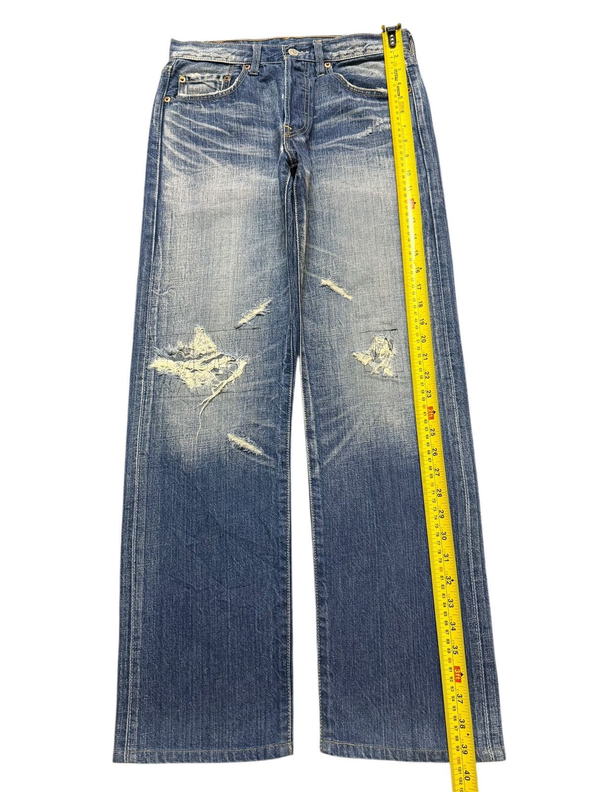 Levi's Vintage 90s Levis 501 Faded Wash Distressed Straight Loose Size US 29 - 10 Thumbnail
