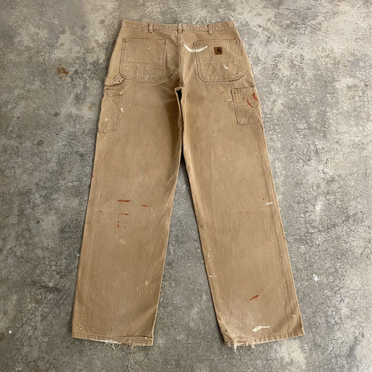 Carhartt Vintage Carhartt Faded Tan Splatter Painter Pants Size US 34 / EU 50 - 15 Thumbnail