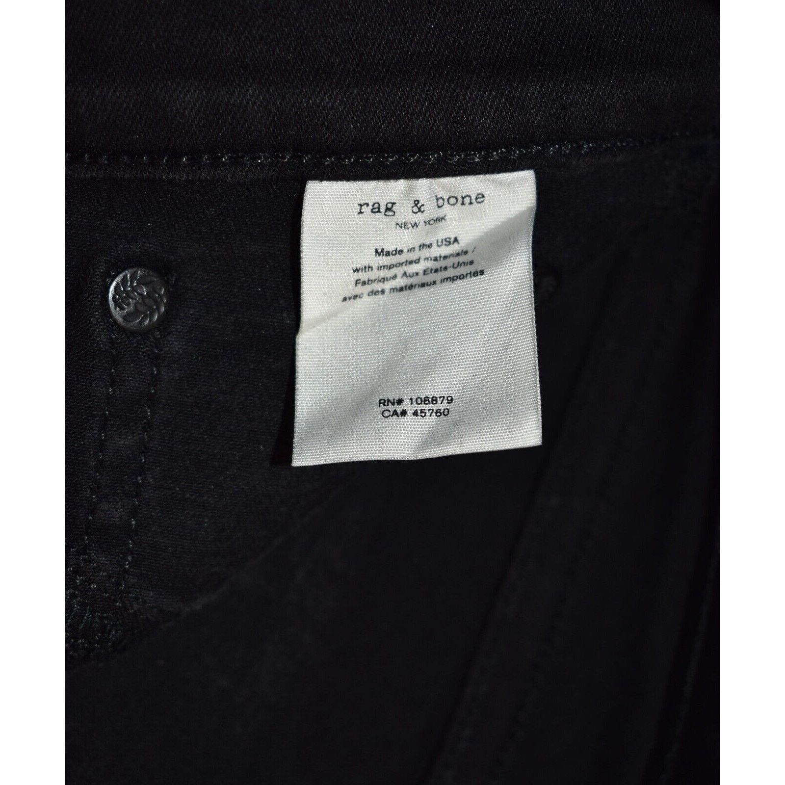 Rag & Bone RAG & BONE Stretch Gun Metal High Rise Skinny Jeans 32 $250 Size 32" / US 10 / IT 46 - 6 Thumbnail
