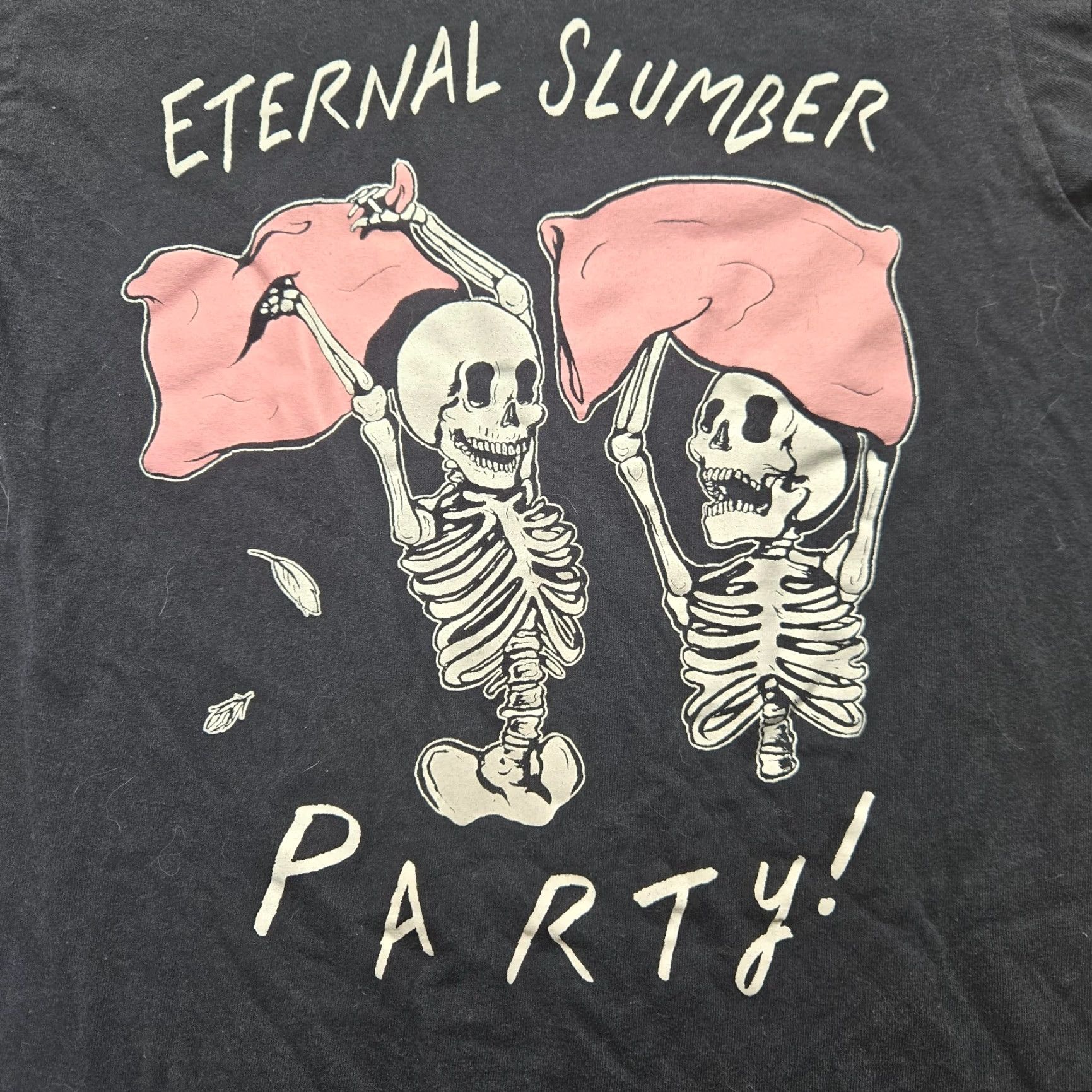 Vintage VINTAGE Puppsteeth Studios Black Skeletons T-Shirt Cotton Halloween Women’s Small Size S / US 4 / IT 40 - 2 Thumbnail