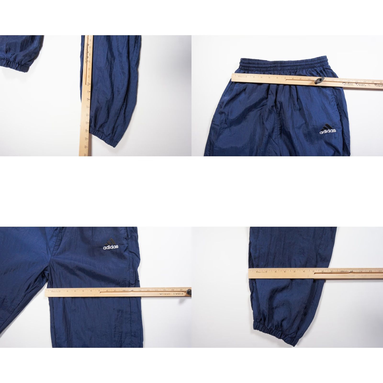 Adidas VINTAGE Adidas Pants Mens Large Blue Windbreaker 90s Y2K Outdoors Adult Nylon Logo Straight 30in Inseam Mens Size US 33 - 8 Thumbnail