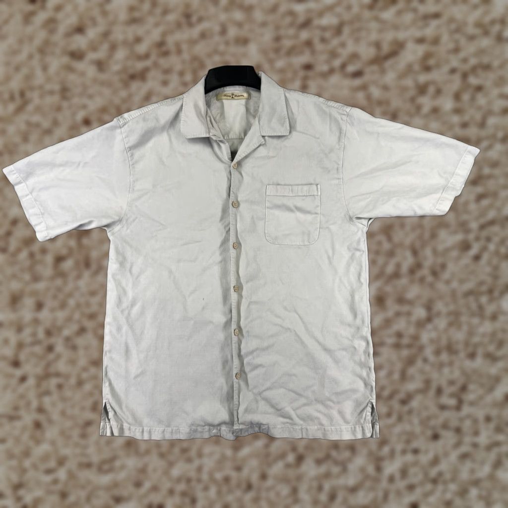 Tommy Bahama Tommy Bahama Button-Up Shirt Men Large Gray Hawaiian Beach Resort Casual Size US L / EU 52-54 / 3 - 1 Thumbnail
