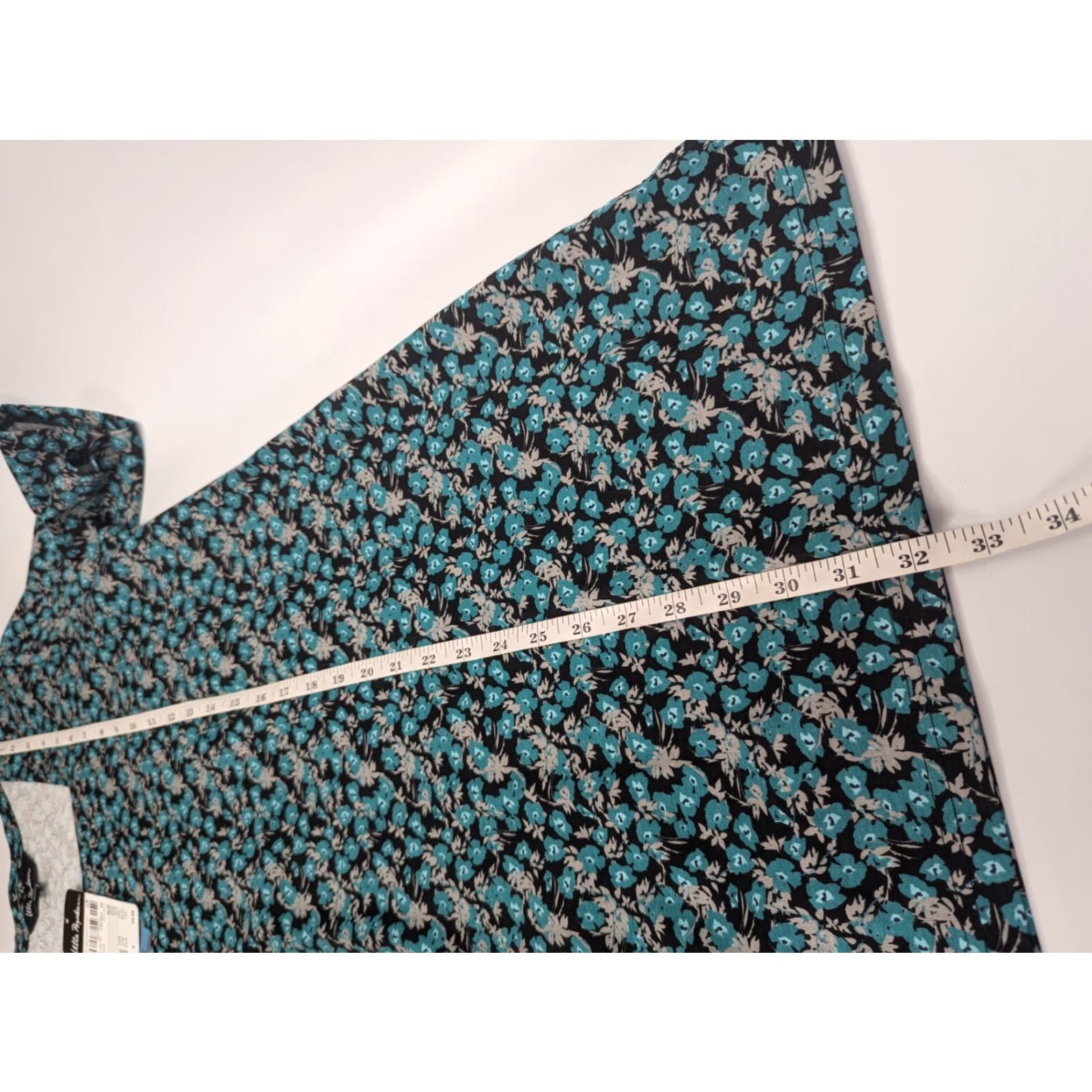 Vintage NWT Ulla Popken Classic Floral Tee Square Neck Short Sleeve Plus Sz 16/18 Turquoise Blue Women's T-Shirt Oeko-Tex Size XXL / US 16-18 / IT 52-54 - 4 Thumbnail