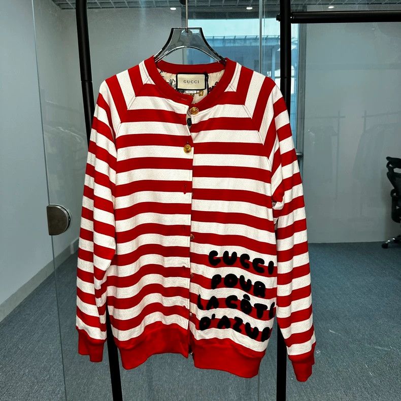 Gucci GucciRed and white striped cardigan jacket 2503-Nextarrow Size US XS / EU 42 / 0 - 1 Thumbnail
