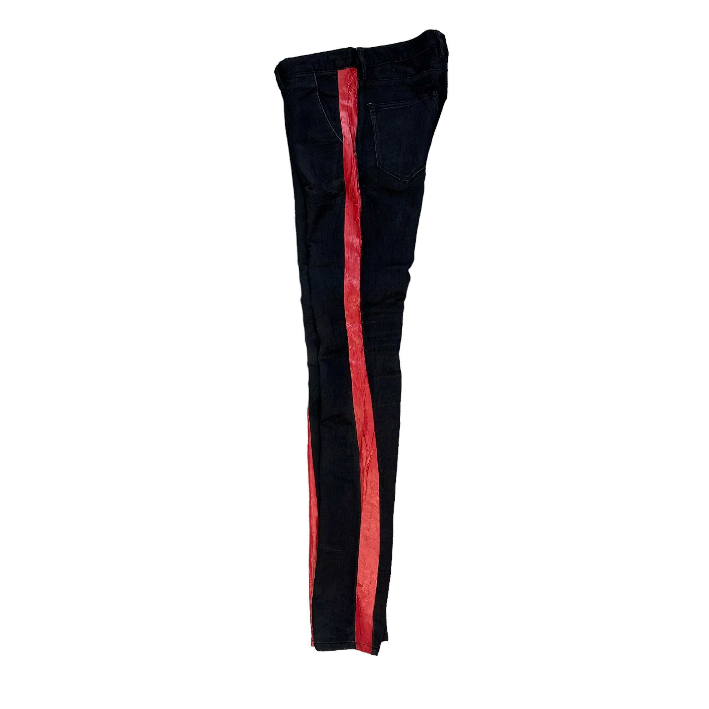 Japanese Brand BENNU JAPAN RED LINE SKINNY FIT PANT #7905-189 Size US 32 / EU 48 - 1 Thumbnail