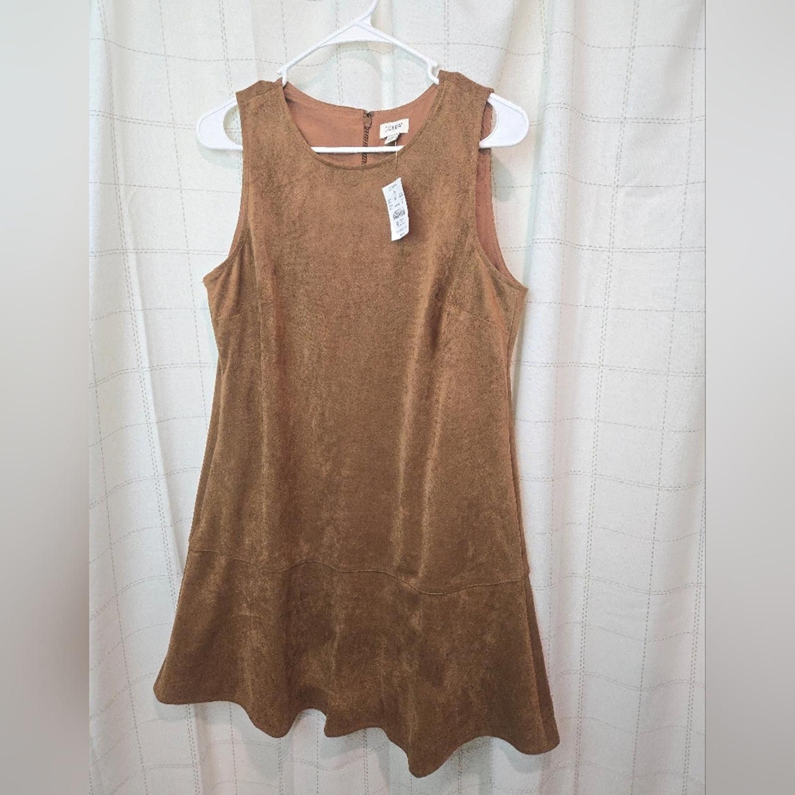 J.Crew J Crew Faux-Suede Drop-Waist Mini Dress Size M / US 6-8 / IT 42-44 - 2 Thumbnail