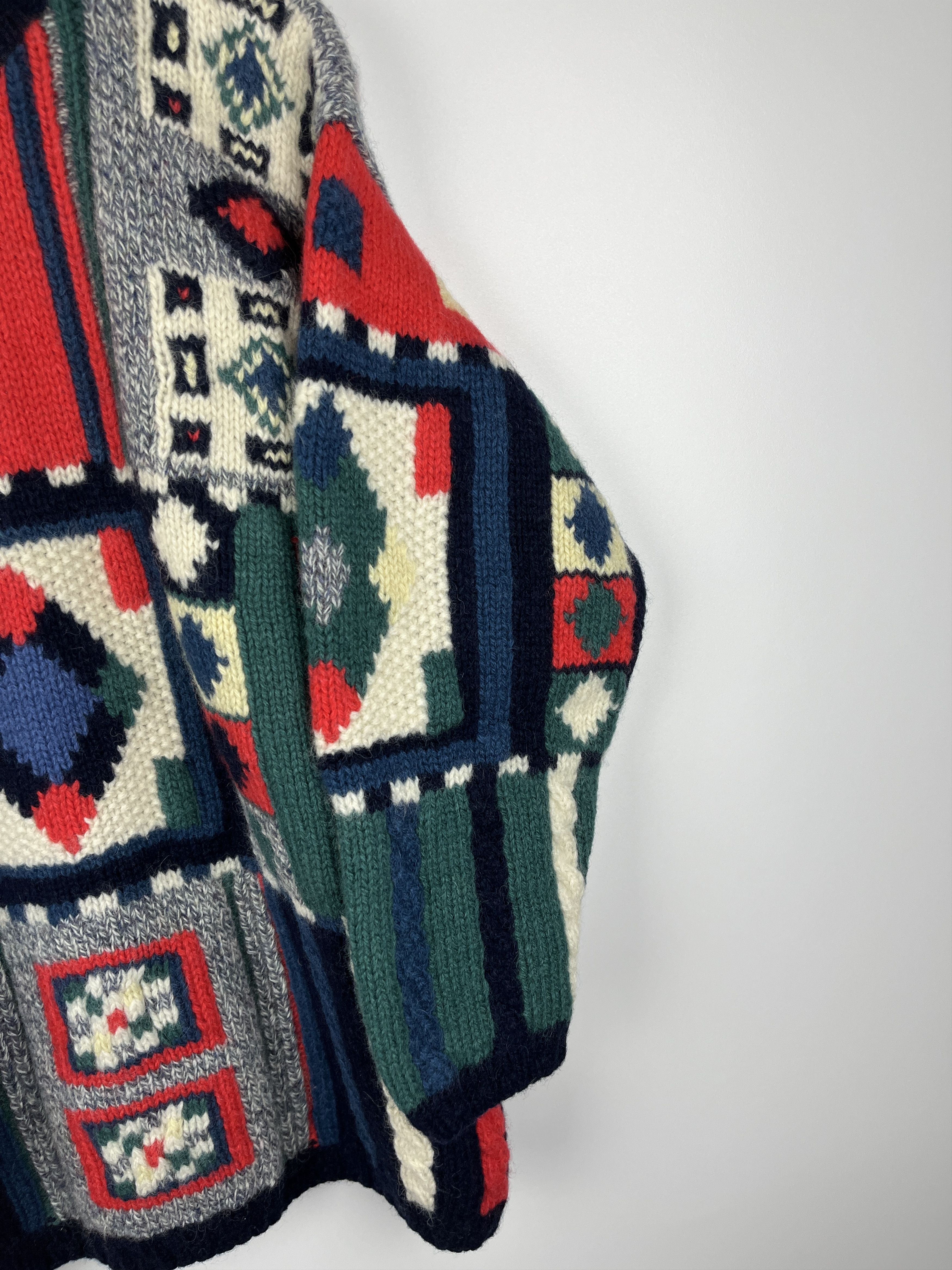Vintage PACO Geometric Abstract Wool Knit Sweater Size S/M Christmas Size US S / EU 44-46 / 1 - 7 Thumbnail