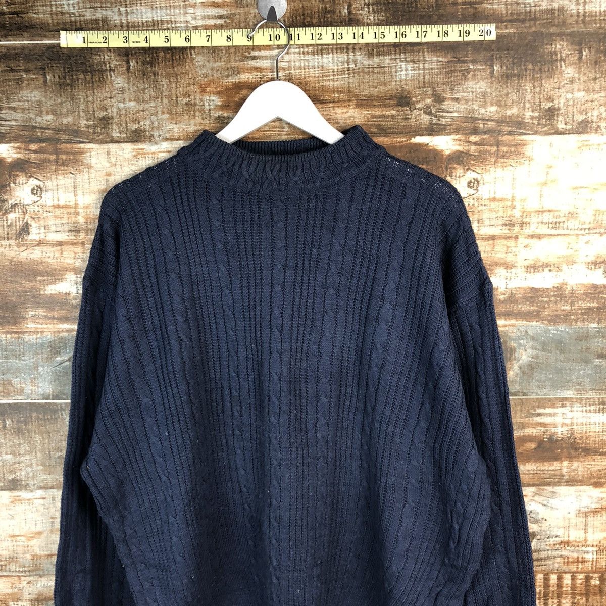 Homespun Knitwear × Japanese Brand Key Point Dark Blue Knitwear #A1827 Size L / US 10 / IT 46 - 5 Thumbnail