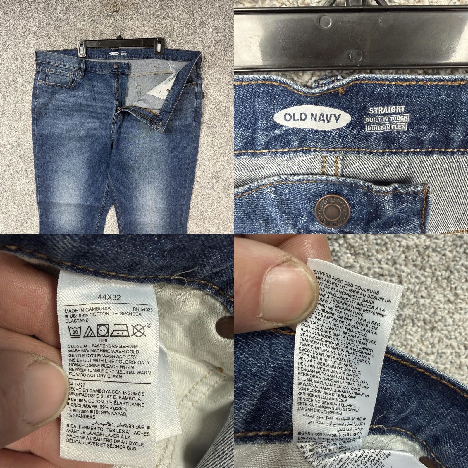 Old Navy Old Navy Jeans Straight 44x31 Denim Cotton Blend 5-Pocket Regular Denim Jeans Men Vintage? No Size US 44 / EU 60 - 8 Thumbnail