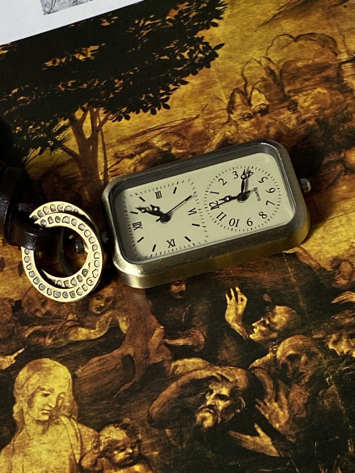 Japanese Brand Vintage Dual Time Zone Keychain Watch Steampunk Accessory Size ONE SIZE - 3 Thumbnail