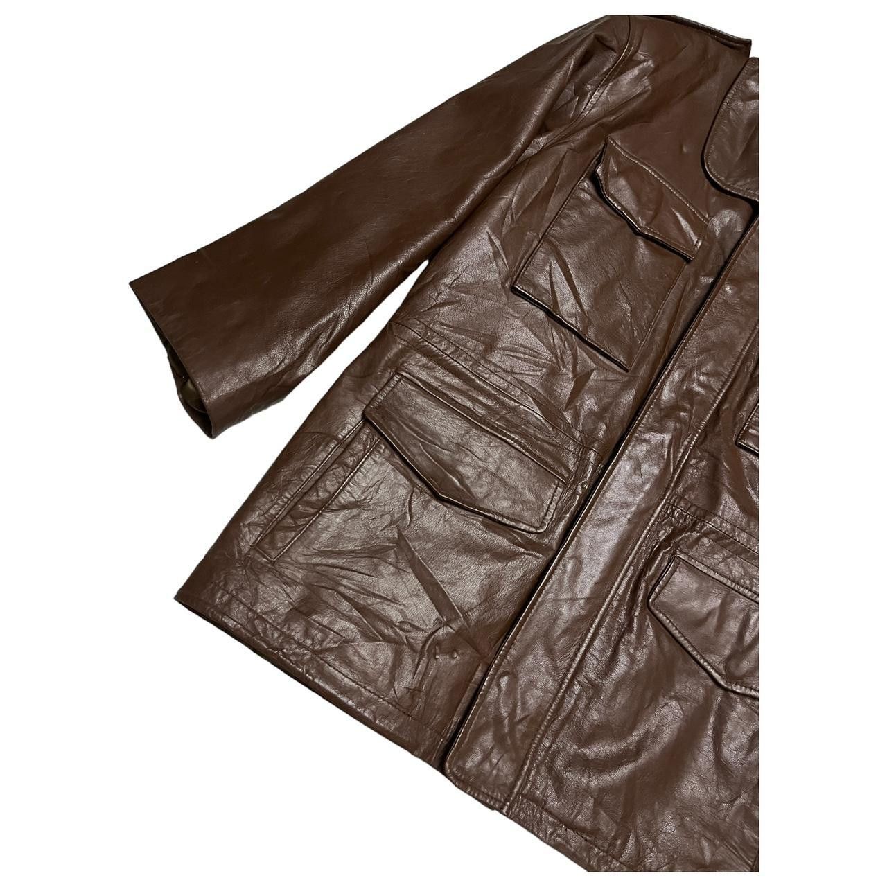 Vintage Vintage 90s GENUINE LEATHER Brown Retro Coat Size US S / EU 44-46 / 1 - 5 Thumbnail
