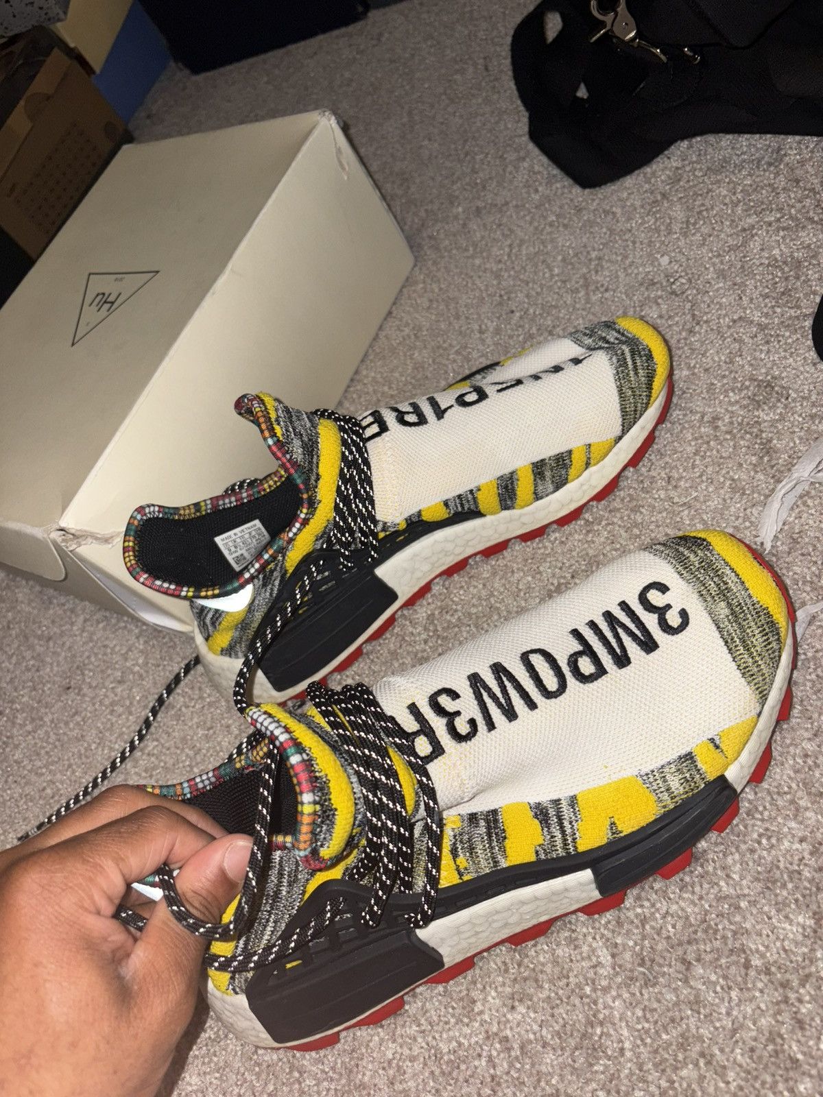 Adidas adidas NMD Human Race Pharrell Solar Pack Red Size US 9 / EU 42 - 3 Thumbnail