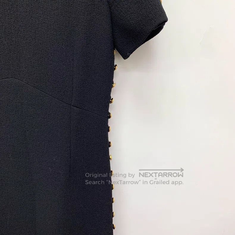 Gucci Gucci Black side button decoration wool round neck short-s Size M / US 6-8 / IT 42-44 - 4 Thumbnail