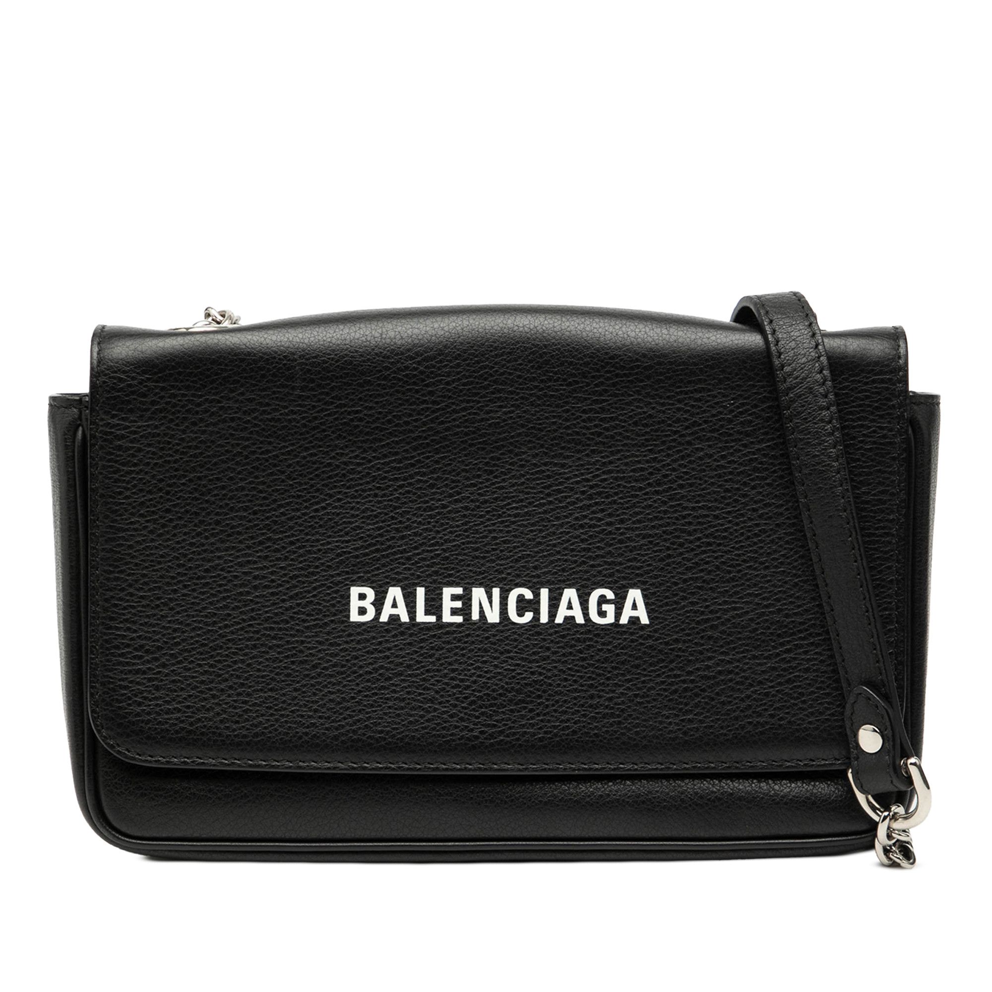 Balenciaga Leather Everyday Wallet on Chain