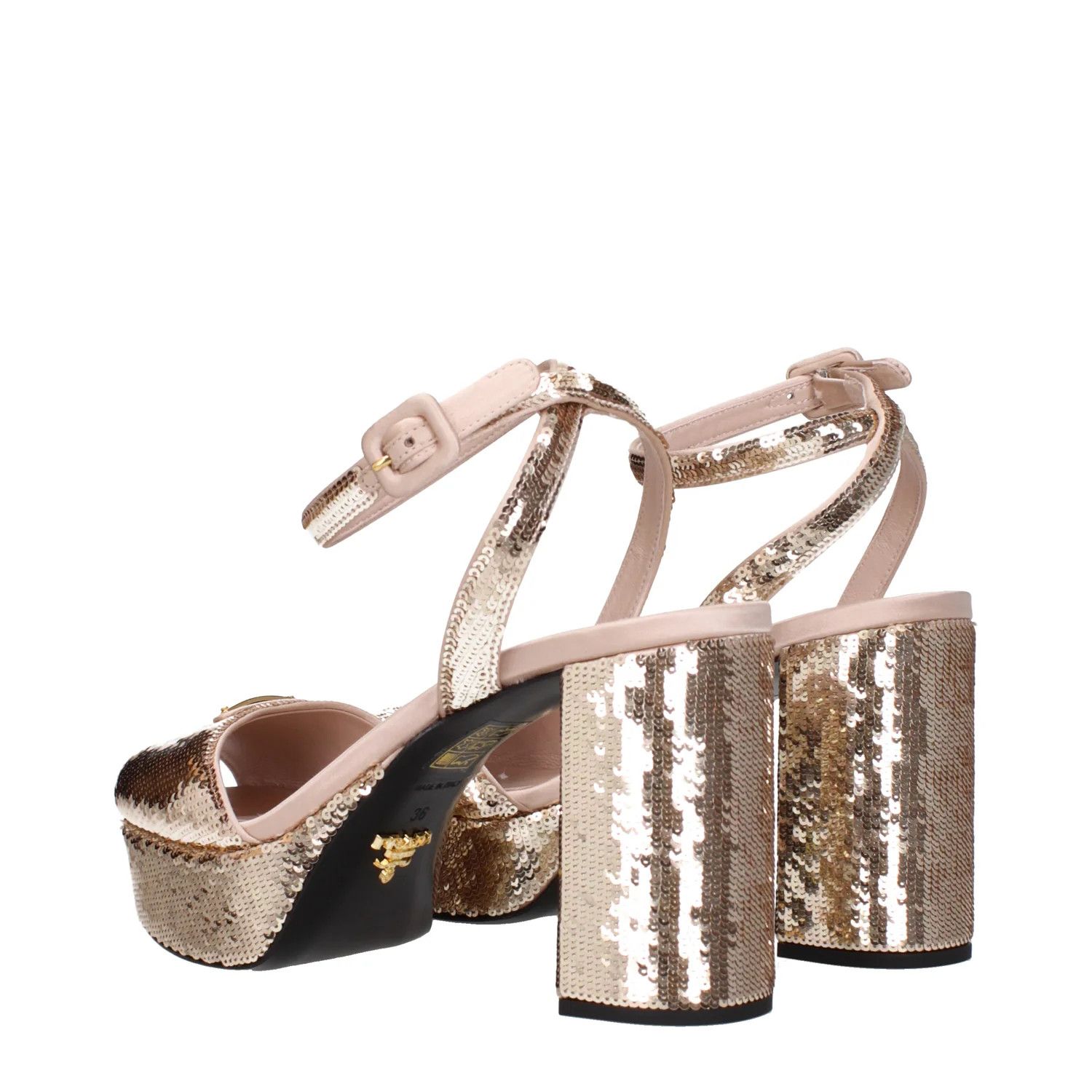 Prada ob1o1e1124 Sequins Sandals in Light Pink Size US 7 / IT 37 - 4 Thumbnail