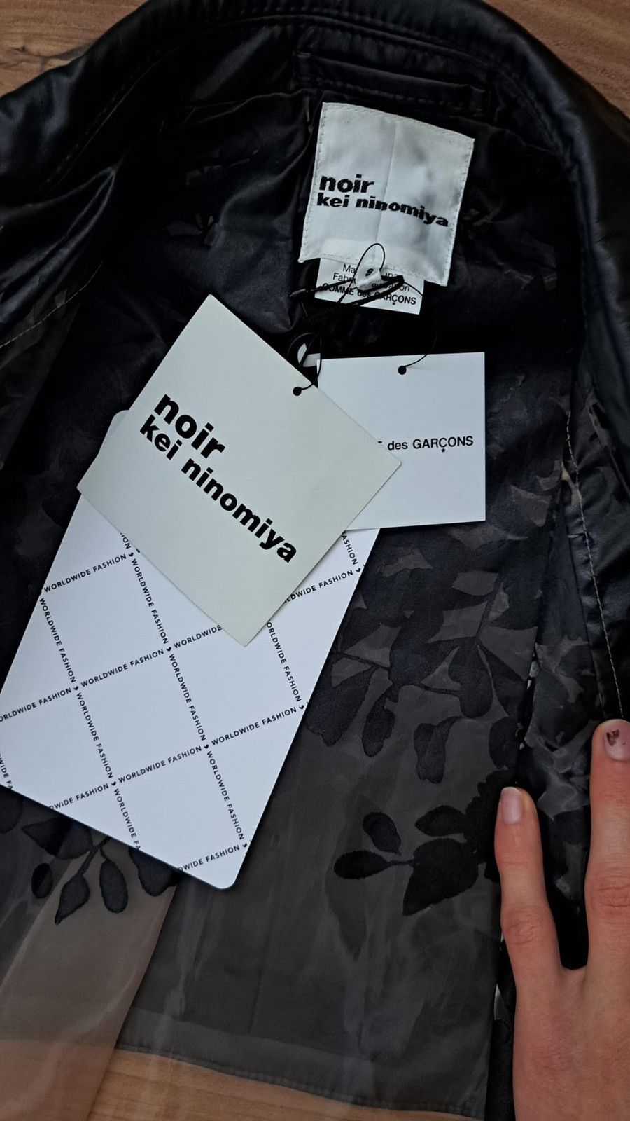 Noir Kei Ninomiya NWT CDG x Noir Kei Nonimiya FW19 Organza Cropped Jacket Size S / US 4 / IT 40 - 4 Thumbnail