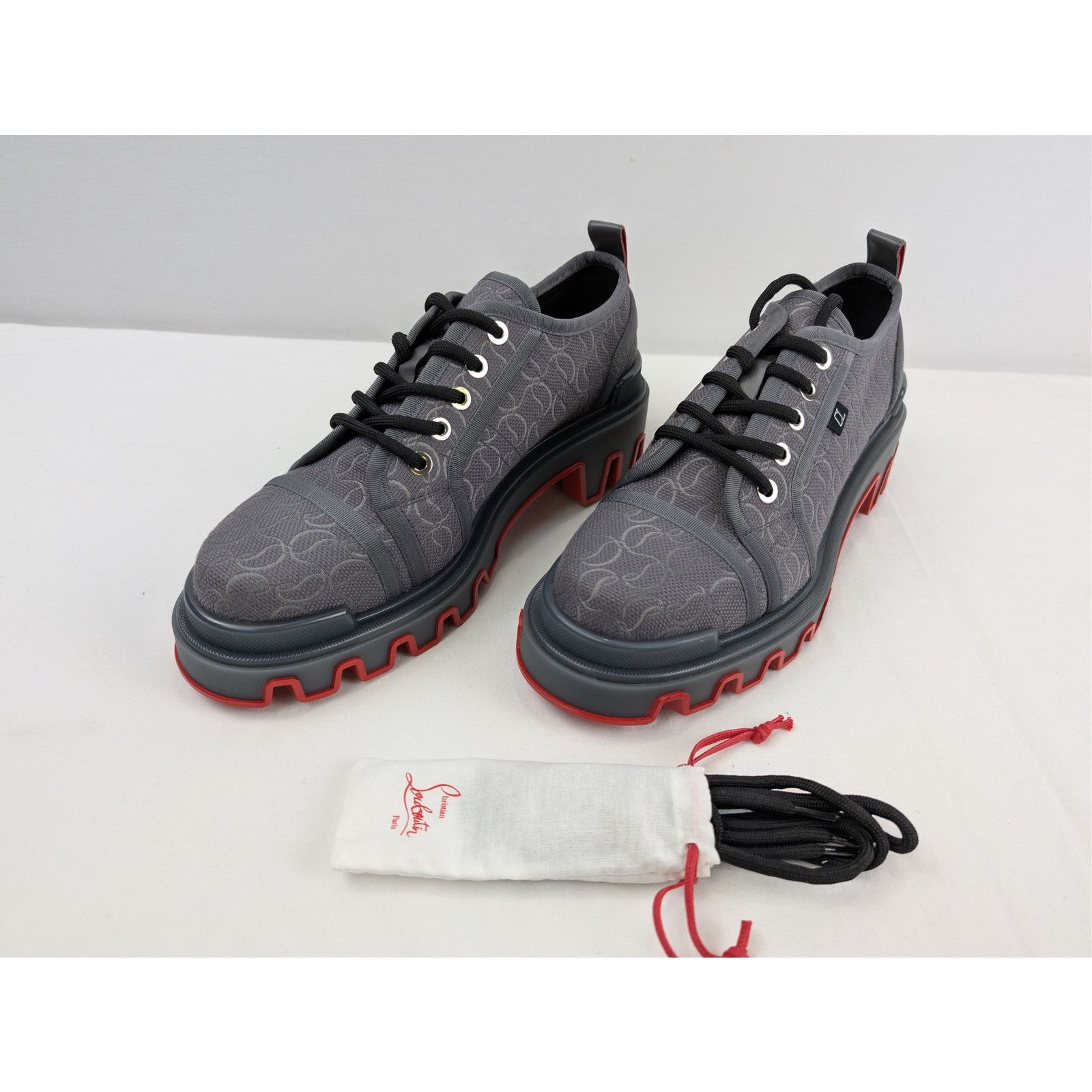 Christian Louboutin o1rshd1 Panamic Dune Flat Sneakers in Smoky Grey Size US 10 / EU 43 - 8 Thumbnail
