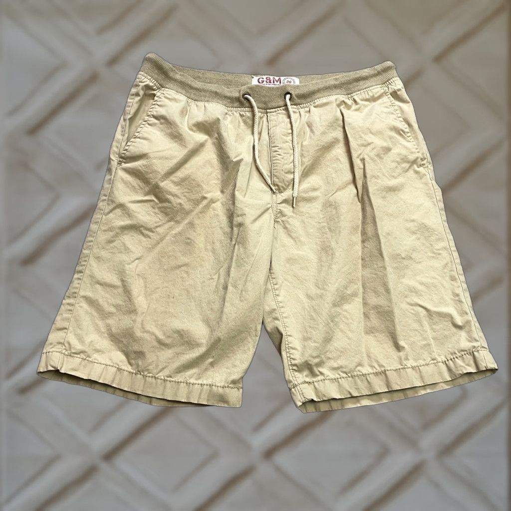 Vintage G & M Sweat Shorts Womens 36 Brown Drawstring Pockets 100% Cotton Regular Inseam 10 in Front Flat Front Casual Size 24" / US 00 / IT 34 - 1 Thumbnail