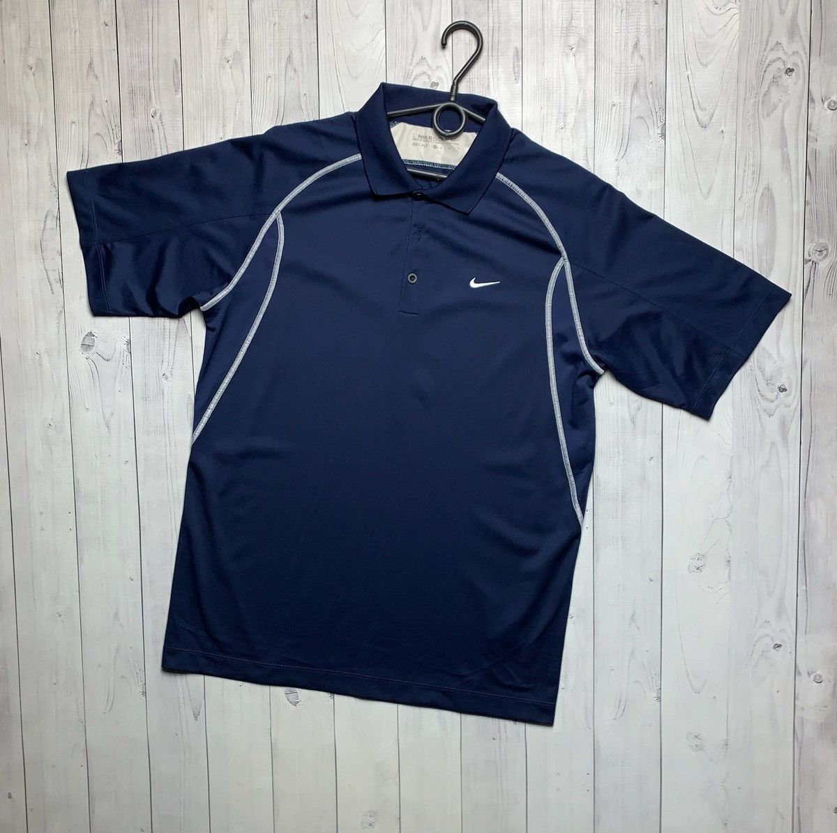Nike × Vintage Vintage Nike polo navy logo line size M Size US M / EU 48-50 / 2 - 1 Thumbnail