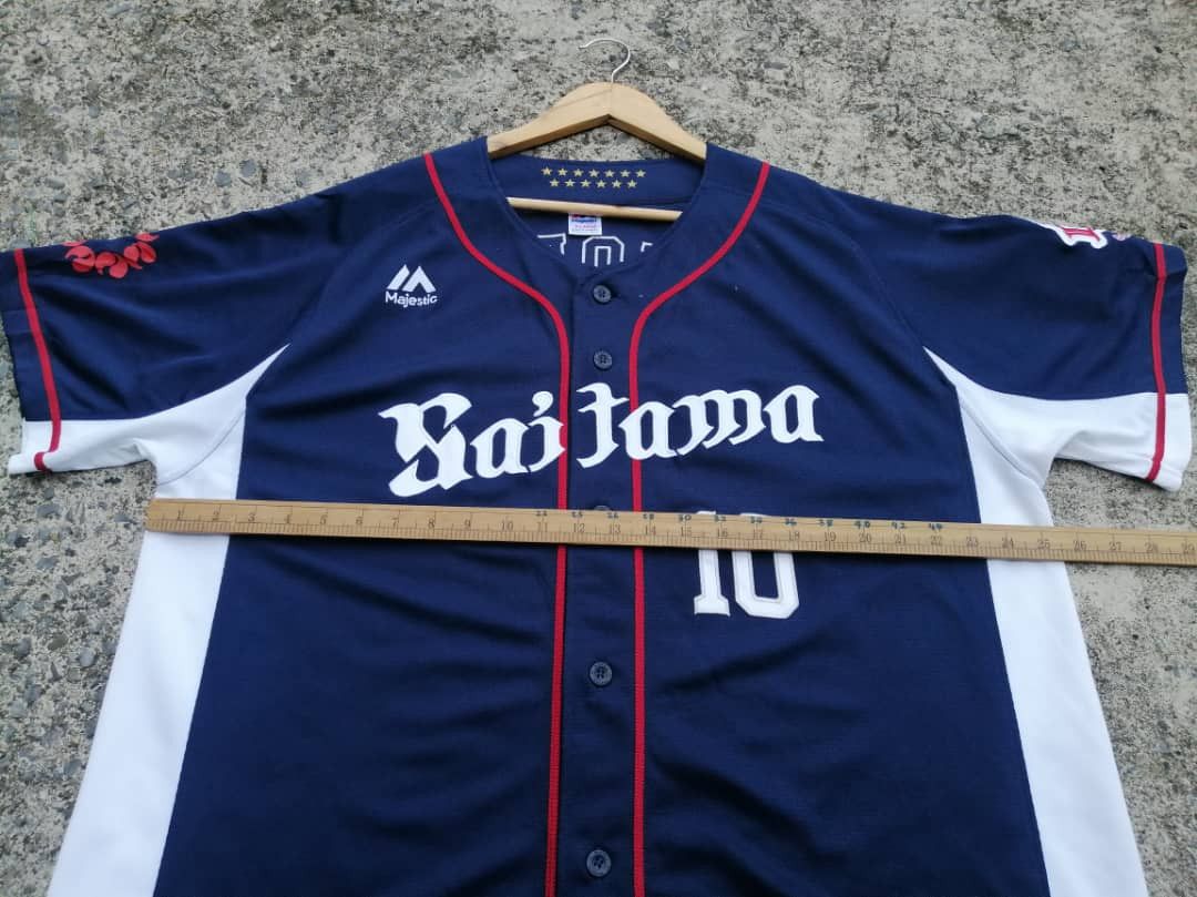 Majestic Saitama Seibu Lions Mori 10 Baseball Jersey Size US XL / EU 56 / 4 - 4 Thumbnail
