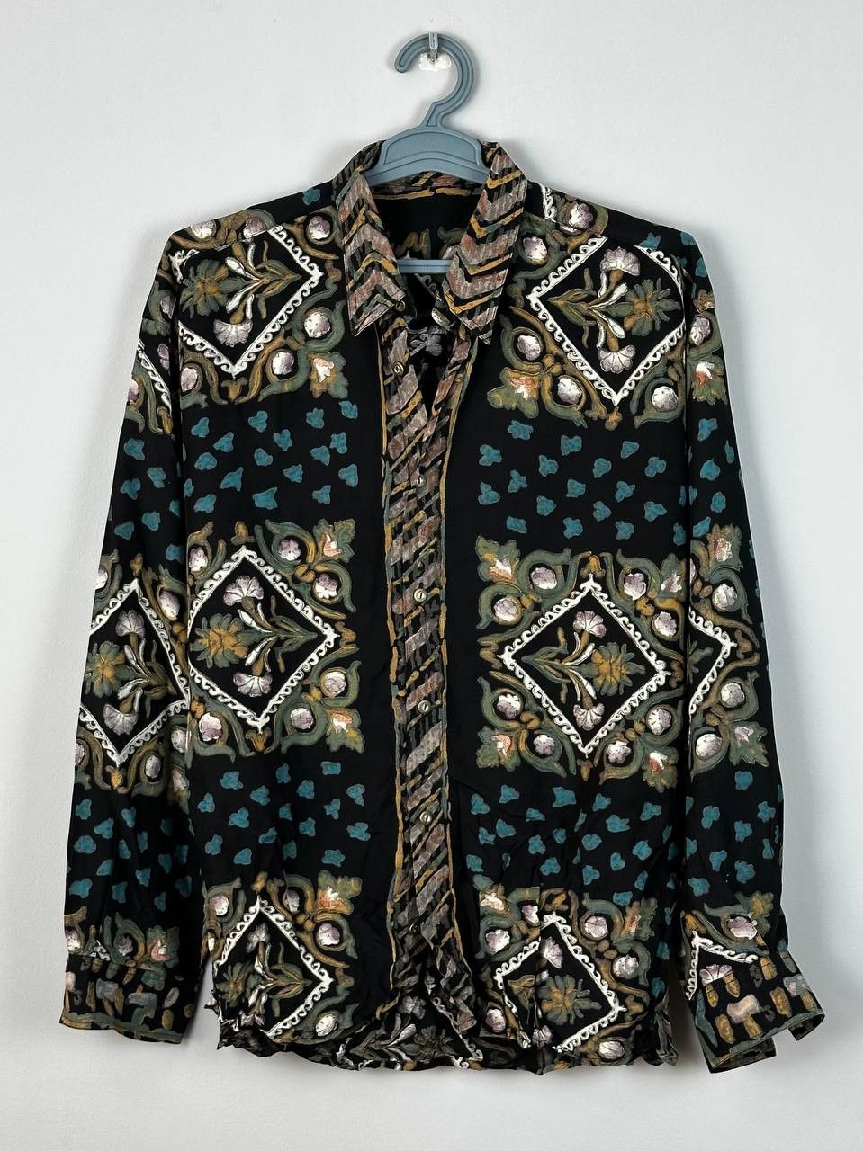 Designer Vintage Luxury Printed Summer Avant Garde Viscose Shirt Size US L / EU 52-54 / 3 - 1 Thumbnail