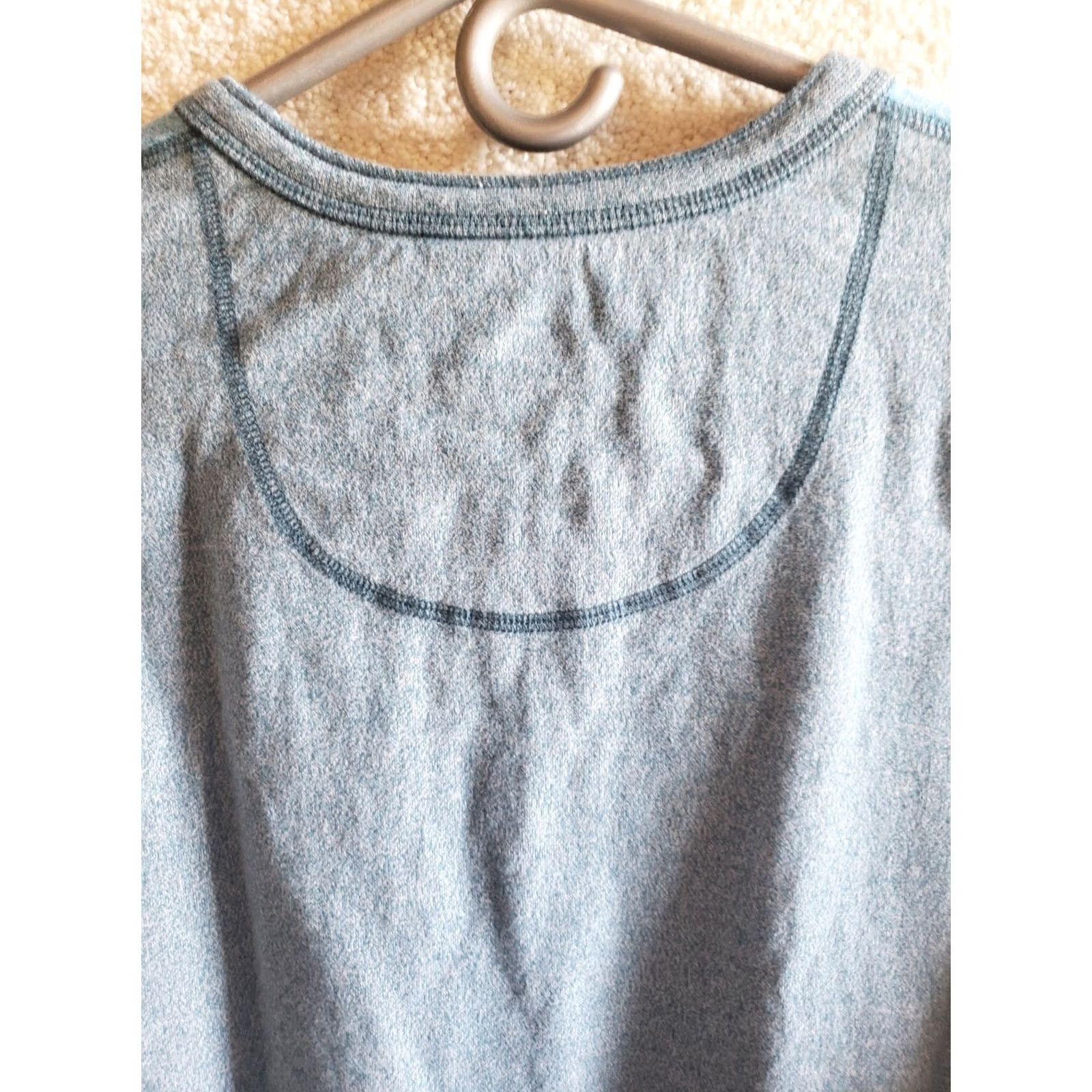 Vintage Ocean & Coast Blue On Blue LONG SLEEVE SHIRT Henley L Men Regular Size US L / EU 52-54 / 3 - 6 Thumbnail