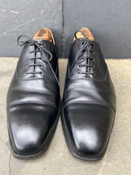 Crockett & Jones Crockett & Jones HALLAM cap-toe oxford shoes Black ...