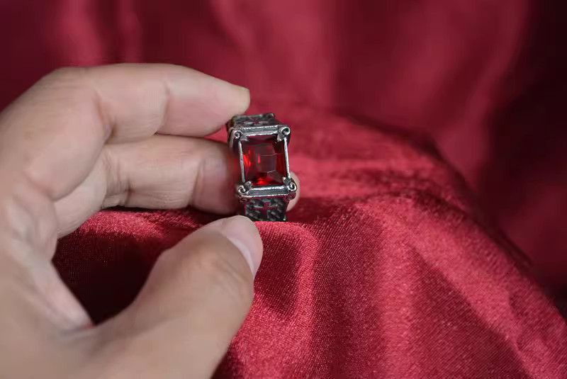 Jewelry Stone Jewelry Rings Open Size Chrome Ring (Size 7-13) Size ONE SIZE - 3 Thumbnail