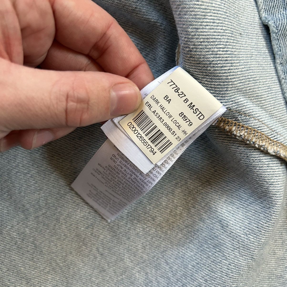 ERL × Levi's LiGHT BLUE STONE WASH FiTTED DENiM SHiRT A53830000 Size M / US 6-8 / IT 42-44 - 9 Thumbnail