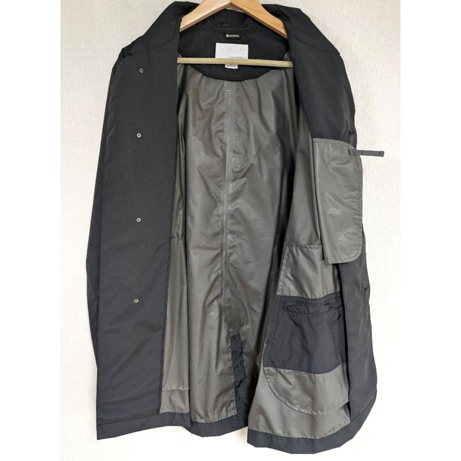 Nanamica Coat Raincoat Gore-Tex Short Soutien Collar Waterproof Blackmens M, Men's (Size 31) — image 3 of 6