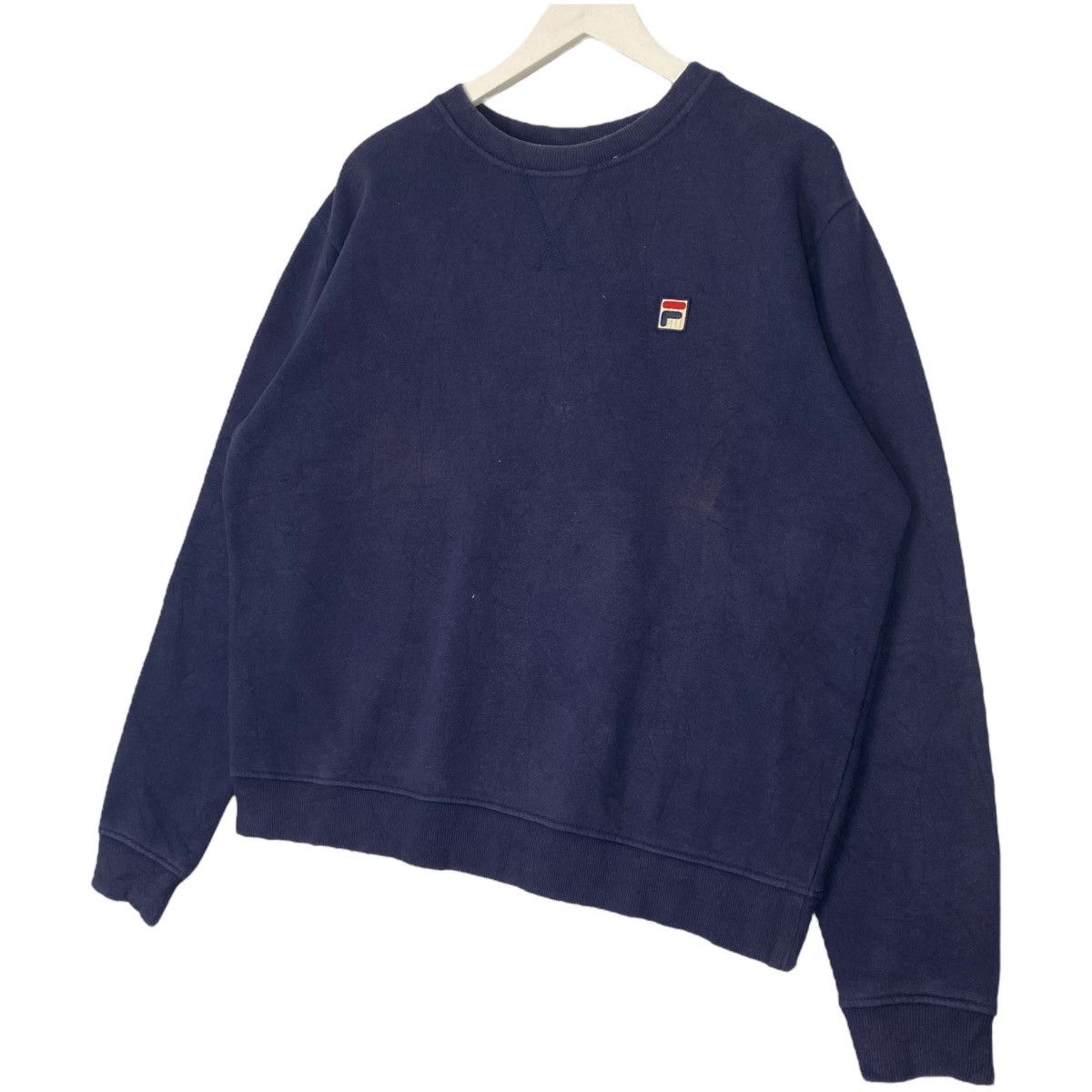 Vintage Vintage Fila Sweatshirt Crewneck Patch Logo Navy Blue Size M Size US M / EU 48-50 / 2 - 2 Thumbnail