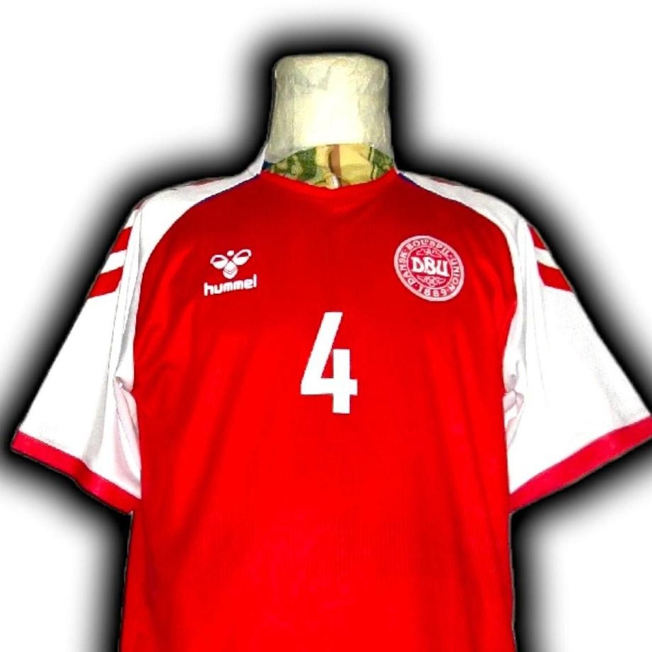 Hummel Denmark 2019 2020 Home Shirt Jersey Size US XL / EU 56 / 4 - 3 Thumbnail