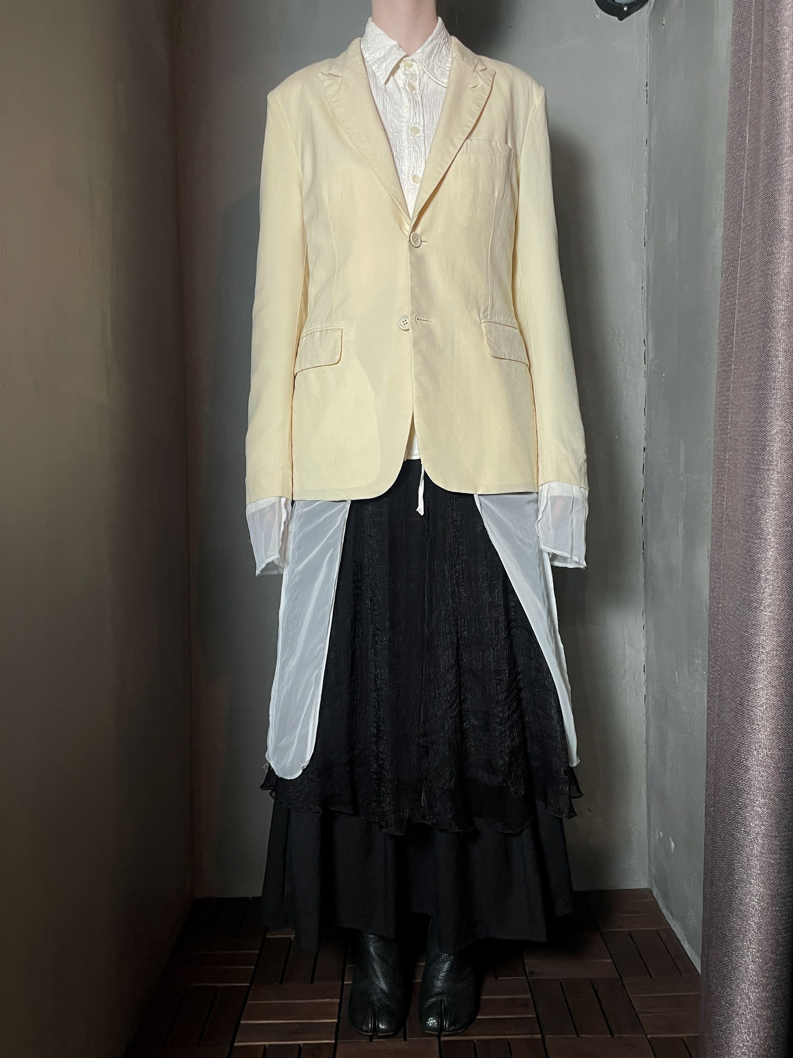 Comme des Garcons Homme Plus Comme des Garçons Homme Plus S/S 2014 Sheer Layered Blazer Size 46R - 4 Thumbnail