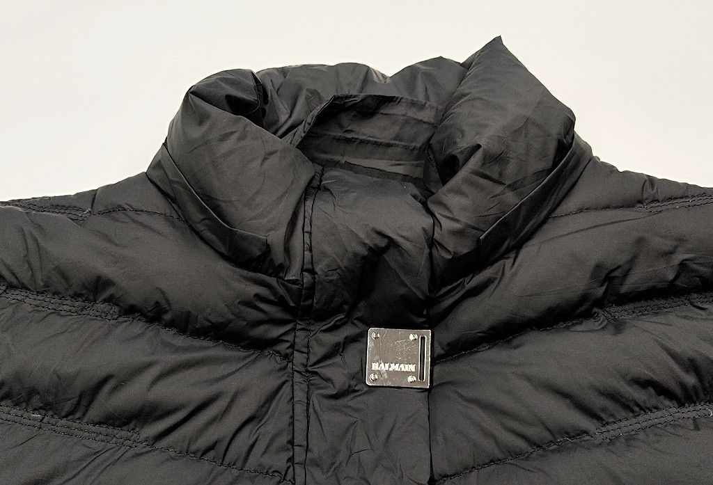 Balmain BALMAIN black puffer long jacket Size L / US 10 / IT 46 - 3 Thumbnail