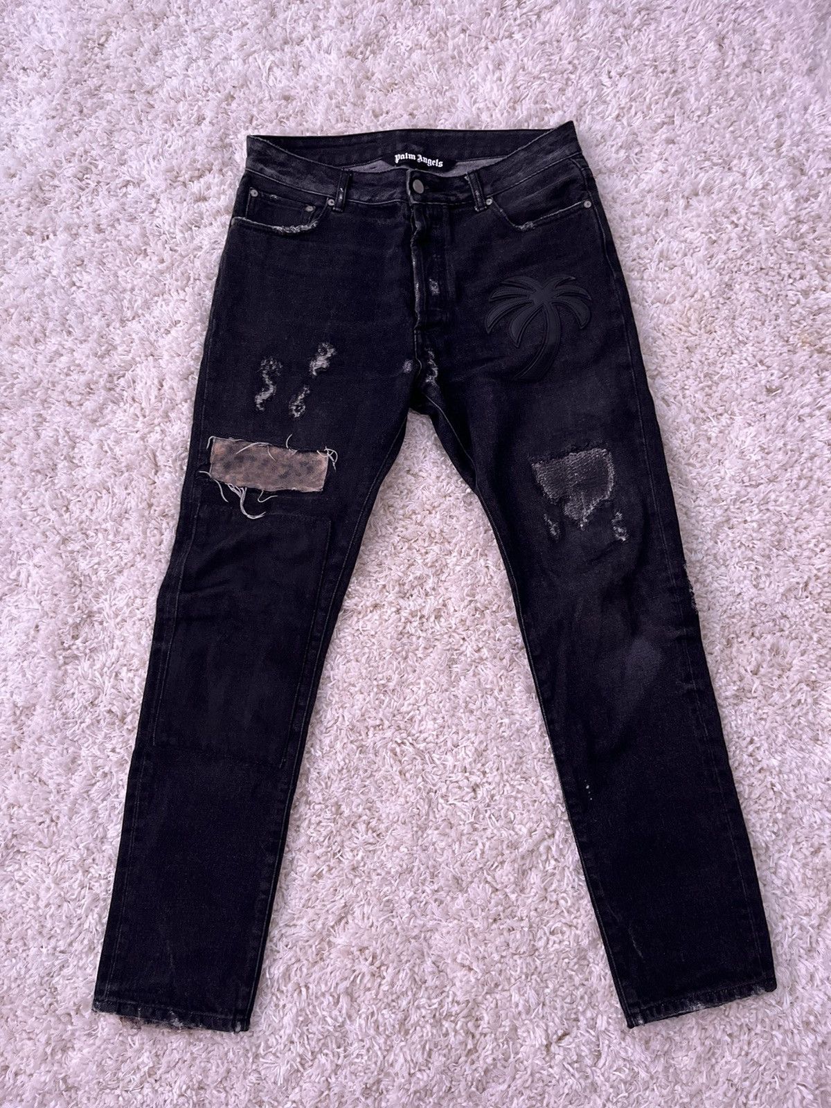 Palm Angels Palm Angels Patchwork Jeans Size US 32 / EU 48 - 2 Thumbnail