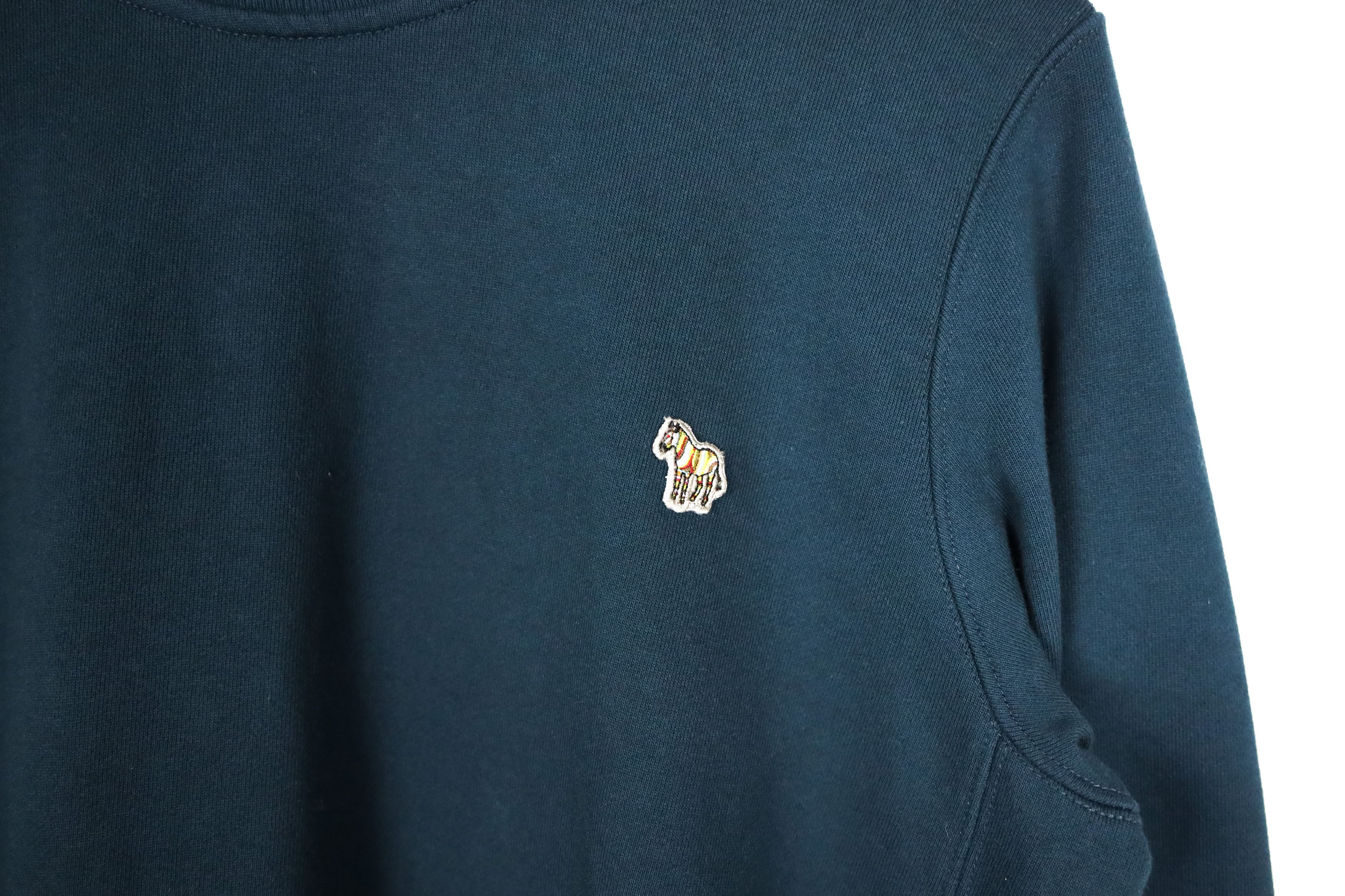 Paul Smith × Vintage Paul Smith Zebra Logo Navy Crew Sweatshirt Size US M / EU 48-50 / 2 - 3 Thumbnail