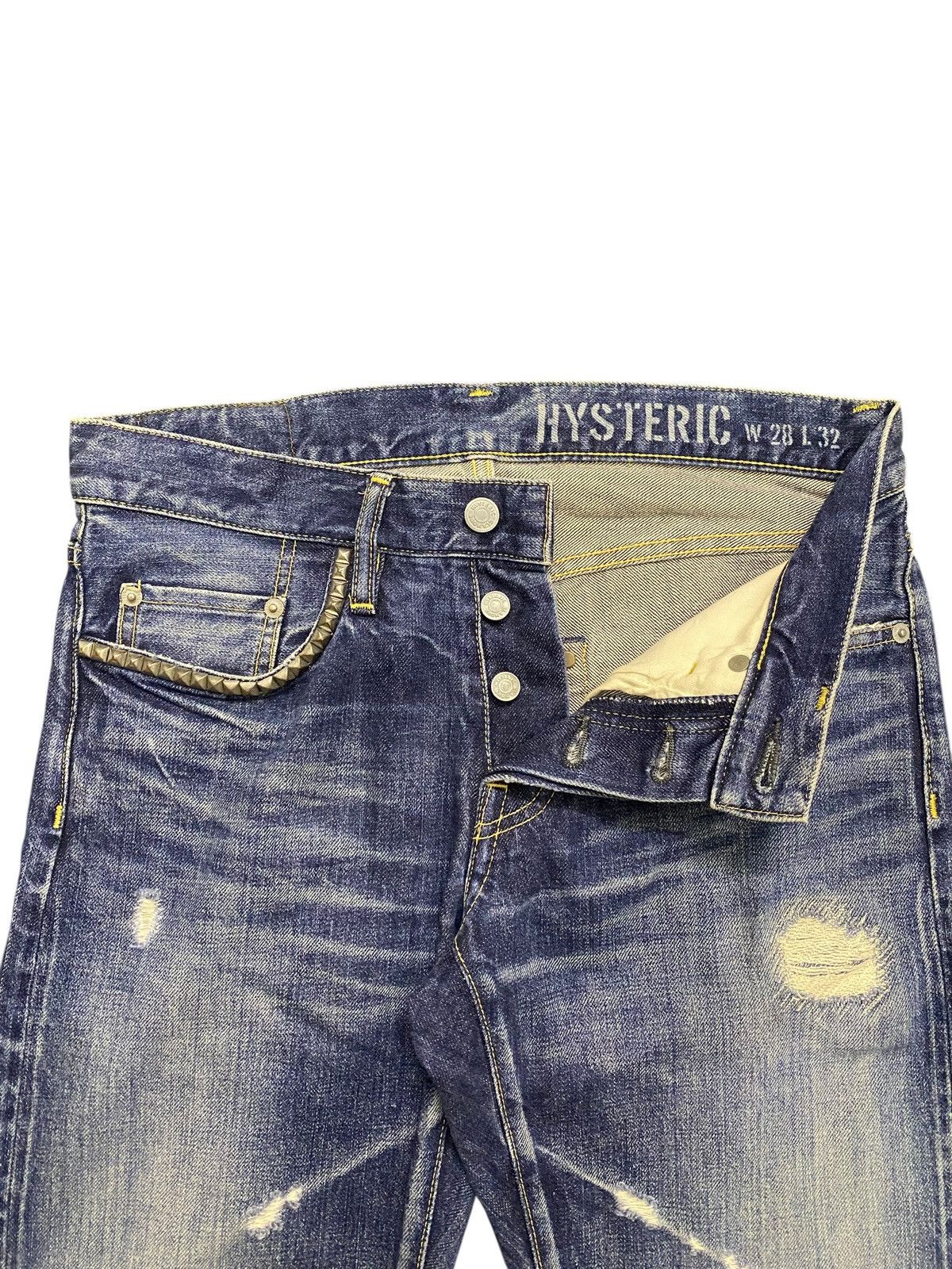 Hysteric Glamour Hysteric Glamour Distressed Stud Denim Size US 30 / EU 46 - 8 Thumbnail